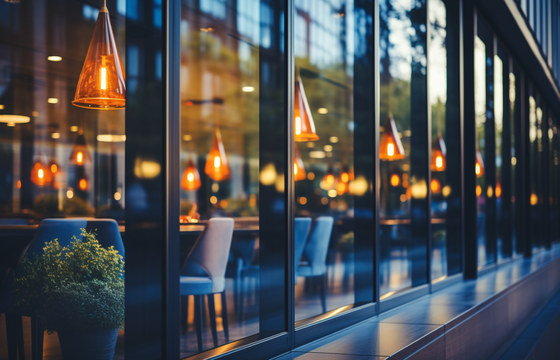 Large office aluminium windows